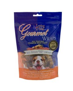 Loving Pets Gourmet Wraps Sweet Potato Wrapped with Chicken 8 oz.