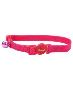 Coastal Safe Cat Adjustable Snag-Proof Breakaway Collar 3/8” x 8”-12” Pink Flamingo