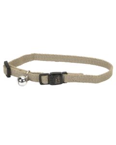Coastal New Earth Soy Adjustable Breakaway Cat Collar with Bell 3/8” x 8-12” Olive