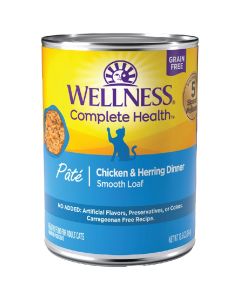 Wellness Complete Health Pate Chicken & Herring Dinner Canned Cat Food 12.5 oz.