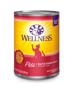 Wellness Complete Health Pate Beef & Chicken Dinner Canned Cat Food 12.5 oz.