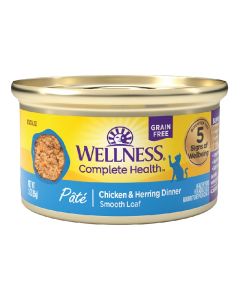Wellness Complete Health Pate Chicken & Herring Dinner Canned Cat Food 3 oz.