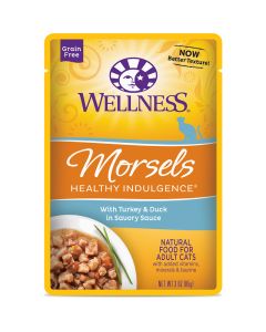 Wellness Healthy Indulgence Morsels Turkey & Duck In Savory Sauce Cat Food 3 oz.