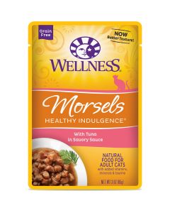 Wellness Healthy Indulgence Morsels Tuna In Savory Sauce Cat Food 3 oz.