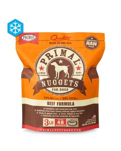 Primal Wholesome Raw  Nuggets for Dogs  Beef Formula 3 lb.