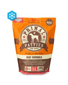 Primal Wholesome Raw Patties for Dogs Beef Formula 6 lb.