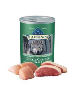 Blue Buffalo BLUE Wilderness Duck & Chicken Grill Can Dog Food, 12.5 oz.
