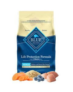 Blue Buffalo Chicken & Brown Rice Recipe for Large Breed Senior Dogs 30 lbs.