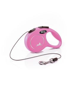Flexi New Classic Extra Small Retractable Cord Leash 10 ft Pink