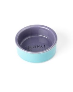 Petrageous  Yummy Time Stoneware Bowls for Small Animals 3.25" Blue/Purple, 2 oz. Bowl