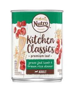 Nutro Kitchen Classics Grass Fed Lamb & Brown Rice Premium Loaf Canned Dog Food 12.5 oz.
