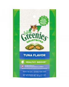 Feline Greenies Smartbites Tuna Flavor Healthy Indoor Treats for Cats 2.1 oz.