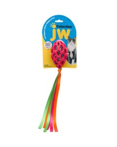 JW Pet Cataction Football With Streamers Cat Toy