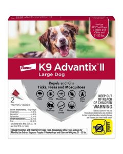 K9 Advantix II Flea & Tick Topical for Dogs 21 - 55 lbs. 2 Pack