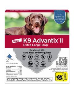 K9 Advantix II Flea & Tick Topical for Dogs Over 55 lbs. 2 Pack