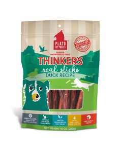 Plato Pet Treats Thinkers Real Sticks Duck Recipe Dog Treats 10 oz.