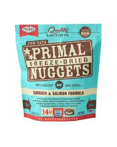 Primal Freeze-Dried Nuggets Chicken & Salmon Formula Cat Food  14 oz
