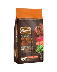 Merrick Grain Free Real Texas Beef & Sweet Potato Recipe Dry Dog Food 4 lbs.