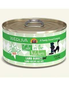 WERUVA Cats in the Kitchen Lamb Burgini - Lamb Recipe Au Jus Canned Cat Food 3.2 oz