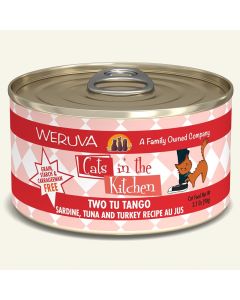 WERUVA Cats in the Kitchen Two Tu Tango-Sardine/Tuna/Turkey Recipe Au Jus 3.2 oz