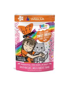 WERUVA b.f.f OMG Tuna & Salmon Sweet Cheeks Dinner in Gravy Cat Food 3 oz