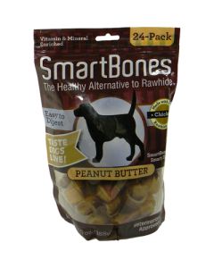 SmartBones Vegetable & Chicken Mini Chews for Dogs Peanut Butter 24 pack