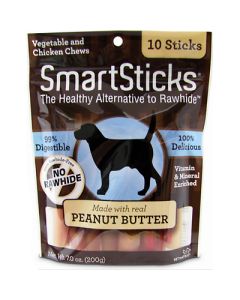 SmartSticks Vegetable and Chicken Chews Peanut Butter Sticks 10 ct.