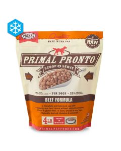 Primal Pronto Scoop & Serve Wholesome Raw Beef Formula for Dogs 4 lb.