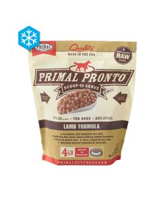 Primal Pronto Scoop & Serve Frozen Raw Food for Dogs Lamb Formula 4 lbs.
