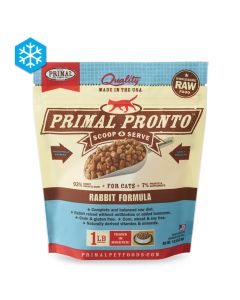 Primal Pronto Scoop & Serve Wholesome Raw Rabbit Formula for Cats 1 lb.