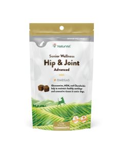 NaturVet Senior Wellness Hip & Joint Advanced Plus Omegas Soft Chews 120 ct