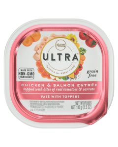 Nutro Ultra Chicken & Salmon Entree Pate with Toppers Tray 3.5 oz.