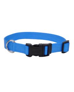 Coastal Adjustable Dog Collar with Plastic Buckle Blue Lagoon 1" x 14"-20"