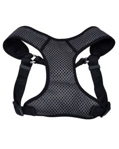 Coastal Comfort Soft Sport Wrap Adjustable Dog Harness Grey with Black Large 1" x 28"-36"