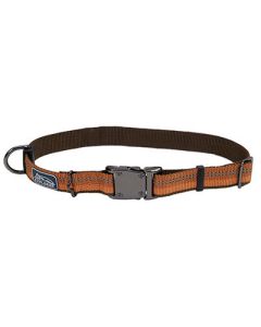 Coastal K9 Explorer Adjustable Reflective Campfire Orange Collar 5/8" X 8"-12"
