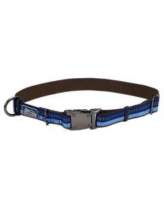 Coastal K9 Explorer Adjustable Reflective Sapphire Collar 5/8" X 8"-12"