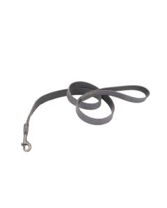 Coastal Circle T Rustic Leather Dog Leash Slate Grey 4' X 1"