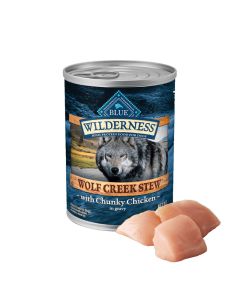 Blue Buffalo Blue Wilderness Wolf Creek Stew Chunky Chicken Stew in Gravy 12.5 oz.