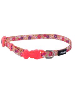 Coastal Li'l Pals Adjustable Dog Collar Multicolored Daisies 5/16" x 6"-8"