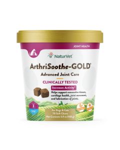 NaturVet ArthriSoothe-Gold Advanced Care Level 3 Support for Small Breeds Soft Chews 70 ct.