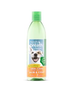 TropiClean Fresh Breath Oral Care Plus Skin & Coat Water Additive 16 oz.