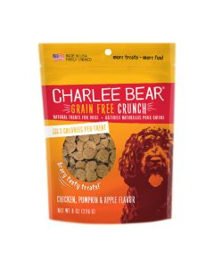 Charlee Bear Bear Crunch All Natural Grain Free Treat Chicken, Pumpkin & Apple 8 oz.