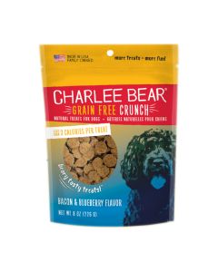 Charlee Bear Bear Crunch All Natural Grain Free Treat Bacon & Blueberry 8 oz.