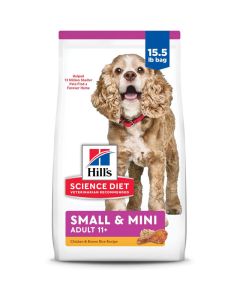 Hill's Science Diet Small & Mini Adult 11+ Chicken, Brown Rice & Barley Sr. 15.5 lbs