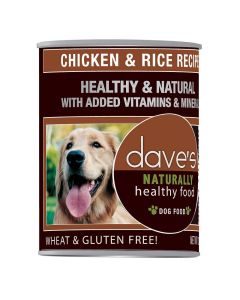 Dave’s Naturally Healthy Food Chicken & Rice Recipe Can Food for Dogs 13.2 oz.