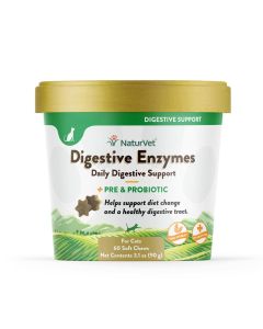 NaturVet Digestive Enzymes Cat Soft Chews 60 ct