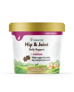 NaturVet Hip & Joint Cat Soft Chews 60ct