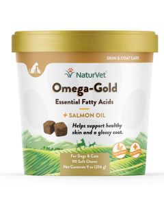 NaturVet Omega-Gold Plus Salmon Oil Soft Chews 90 ct