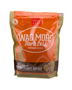Cloud Star Wag More Bark Less Oven-Baked Biscuits with Crunchy Peanut Butter 3 lbs.
