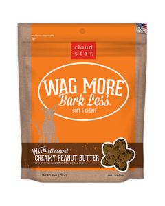 Cloud Star Wag More Bark Less Soft & Chewy Dog Treats with Creamy Peanut Butter 6 oz.